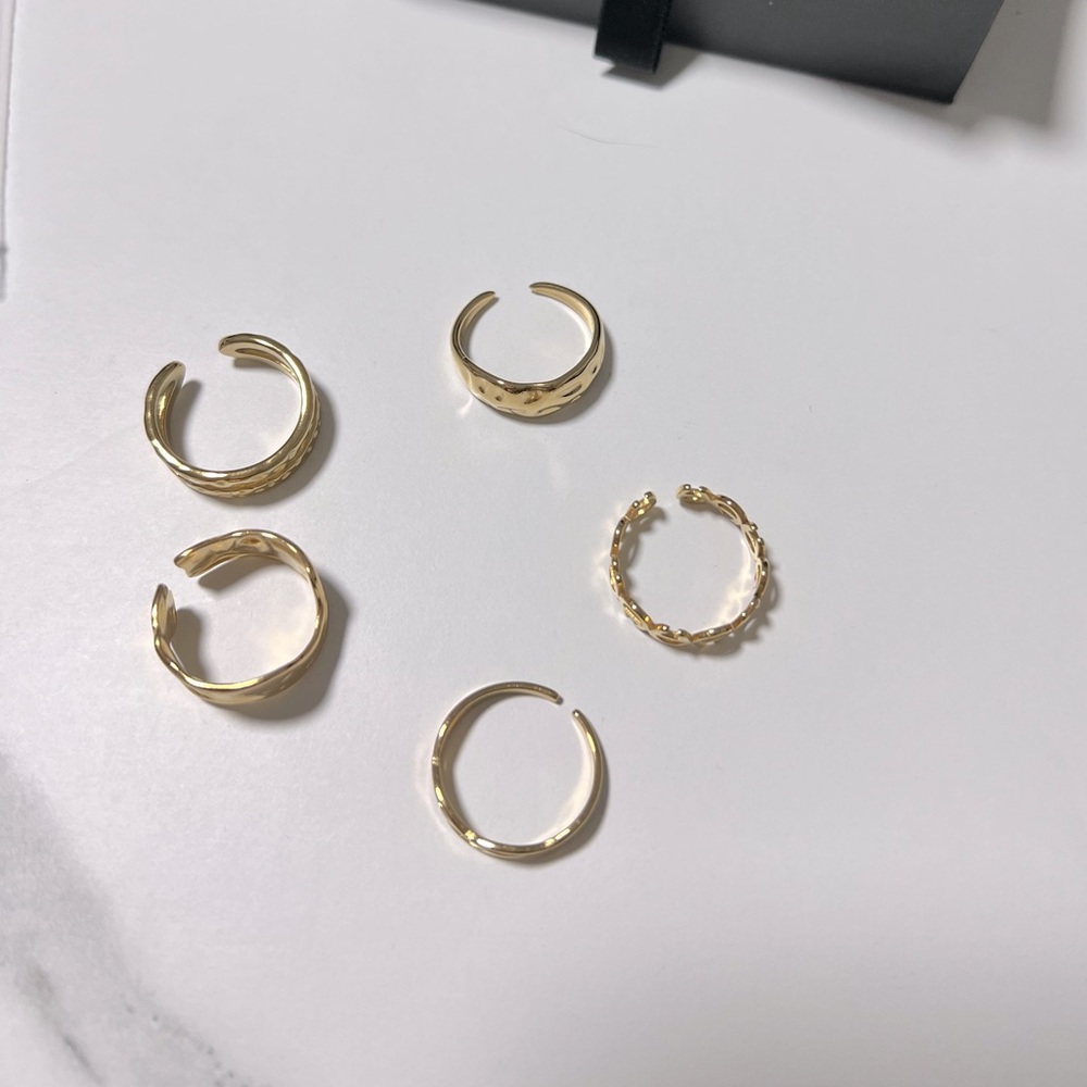Slide jewels - gold ring - adjustable